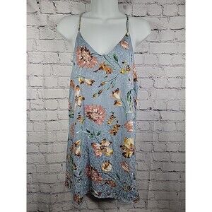 Style Rack Spaghetti Strap Racer Back Multicolored Floral Dress Size Small